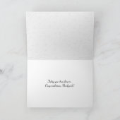 の愛の結婚葉オンエンボスホワイト カード (内部)