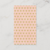 の愛ぶら下がったハートリトルスウィートベイビーシャワー エンクロージャーカード (裏面)