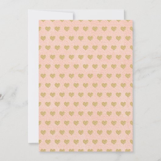 の愛ぶら下がったハートリトルスウィートベイビーシャワー サンキューカード (裏面)