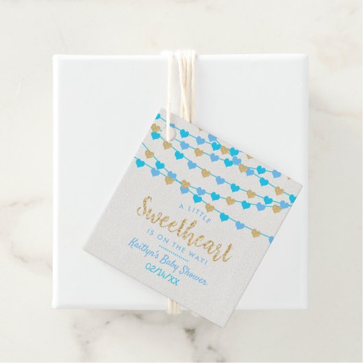の愛ぶら下がったハートリトルスウィートベイビーシャワー フェイバータグ (インサイチュ)