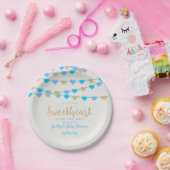 の愛ぶら下がったハートリトルスウィートベイビーシャワー ペーパープレート (パーティー)