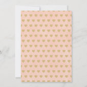 の愛ぶら下がったハートリトルスウィートベイビーシャワー 招待状 (裏面)