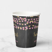 の愛ぶら下がったハートリトルスウィートベイビーシャワー 紙コップ (右)
