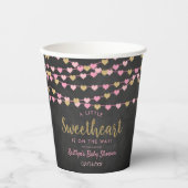 の愛ぶら下がったハートリトルスウィートベイビーシャワー 紙コップ (正面)