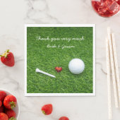 の愛を持つゴルフボ結婚ールとティー スタンダードランチョンナプキン (インサイチュ)