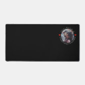 の愛インスパイア自分の写真とメッセージを追加する デスクマット (正面)