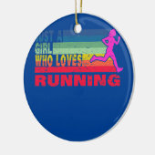 の愛ランニングすおもしろいるランニング娘 セラミックオーナメント (左)