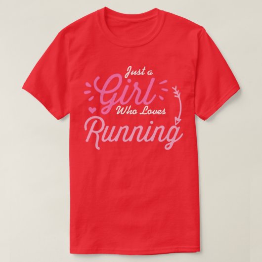 の愛ランニング者の贈り物を愛すランニングる女の子 Tシャツ (デザイン正面)