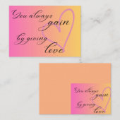 の愛与えの引用文ノートカ感動的ード ノートカード (正面/裏面)