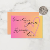 の愛与えの引用文ノートカ感動的ード ノートカード (正面/裏面インサイチュ)