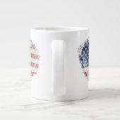 ~の愛国的なアメリカハートグランジ ジャンボコーヒーマグカップ (裏面)