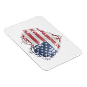 ～の愛国的なアメリカハートグランジ マグネット (右側)