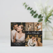 の愛結婚と写真感謝していコラージュありがとうポー ポストカード (スタンド正面)