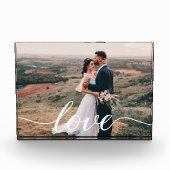 の愛結婚の台本の写パーソナライズされた真プレゼント フォトブロック (正面)