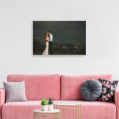 の愛結婚の完全な写真のポートレートをパーソナライズ キャンバスプリント (インサイチュ (リビング))