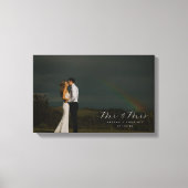 の愛結婚の完全な写真のポートレートをパーソナライズ キャンバスプリント (正面)