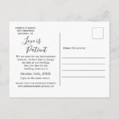 の愛結婚は患者が延期されたシンプル写真 案内ポストカード (裏面)