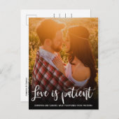 の愛結婚は患者が延期されたシンプル写真 案内ポストカード (正面/裏面)
