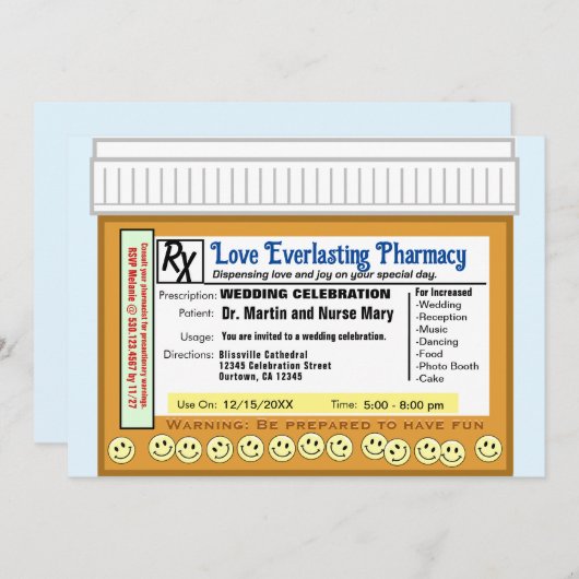 の愛結婚は永遠 招待状 (正面/裏面)