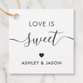 の愛結婚は甘い贈り物のラベル、の結婚ラベル、クラフト フェイバータグ (正面)