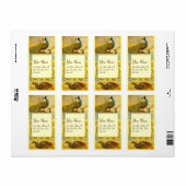 の愛結婚ピーコックス、黄色の茶色のクリーム ラベル (フルシート)