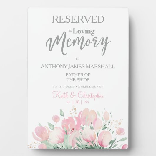 の愛結婚メモリ予約シートフローラリース フォトプラーク (正面)