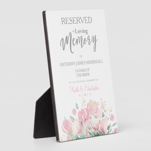 の愛結婚メモリ予約シートフローラリース フォトプラーク (側面)