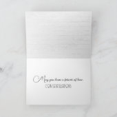 の愛結婚文字と落下バラ花びら カード (内部)