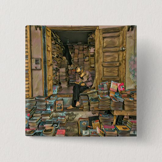 の愛読者の司書への贈り物 缶バッジ (正面)