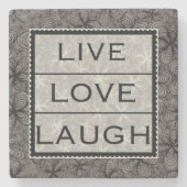 の愛、笑い生きている ストーンコースター (正面)