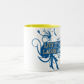 の愛、笑い生きている ツートーンマグカップ (中央)