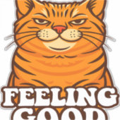 の感じいいクール猫 シール (正面)