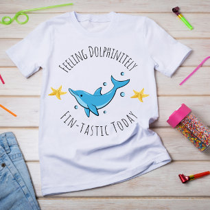 の感じイルカの風刺の今日の子供のTシャツ Tシャツ