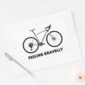 の感じグレーリーサイクリング 長方形シール (封筒)