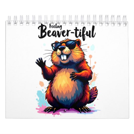 の感じビーバーの美しさ – Beaver おもしろい Graphic カレンダー (カバー)