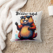の感じビーバーの美しさ – Beaver おもしろい Graphic クッション (ブランケット)