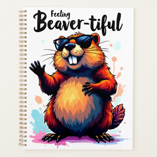 の感じビーバーの美しさ – Beaver おもしろい Graphic プランナー手帳 (正面)