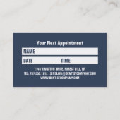 の感じフレッシュな歯科アポイントメント 名刺 (裏面)