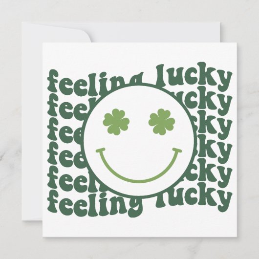 の感じラッキーレトロSVG/PNG - St. Patrick's Day シーズンカード (正面)