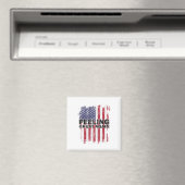 の感じ再素晴らし度トランプ2024米国国旗V マグネット (インサイチュ (食洗機))