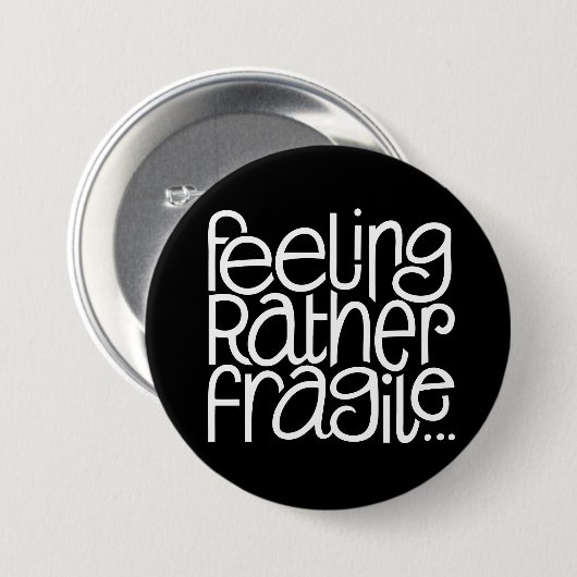 の感じ割れやすい黒いボタン 缶バッジ (正面&裏面)