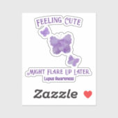 の感じ可愛さが後の紫の蝶に燃え上がるかもしれない シール (シート)