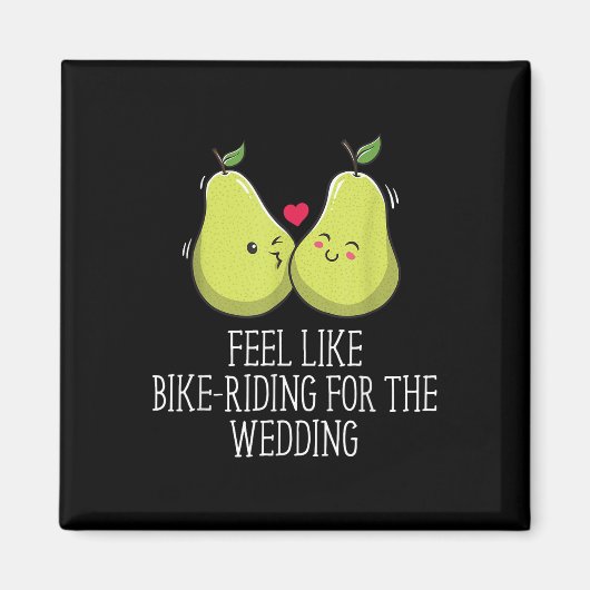 の感じ婚約に乗るバイク結婚ライディング マグネット (正面)