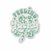 の感じ幸運なシャムロック | セント・パトリック・デイ・デコール シール (正面)