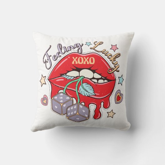 の感じ幸運 クッション (裏面)