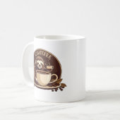 の感じ怠け者にはコーヒーが必要 コーヒーマグカップ (正面左)