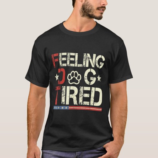 の感じ犬の疲れ1 Tシャツ (正面)