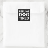 の感じ犬は疲れた スクエアシール (バッグ)