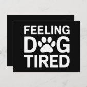 の感じ犬は疲れた ポストカード (正面/裏面)