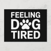 の感じ犬は疲れた ポストカード (正面)